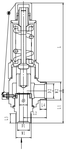 Габариты клапана CKK T401DK10-25 PN100
