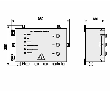 габаритные размеры Блока защиты и сигнализации БУК-5ПБ